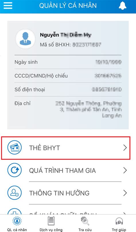 Tra cứu giá trị sử dụng thẻ BHYT.